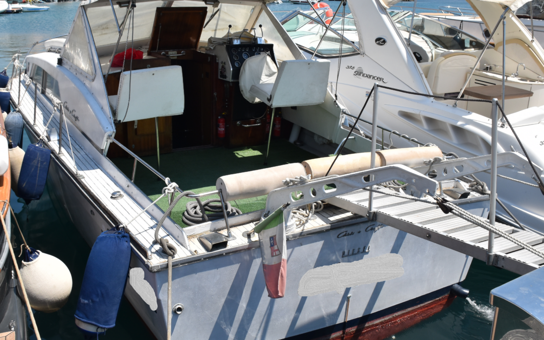 CHRIS  CRAFT CATALINA 28′  VINTAGE 1972 – PRONTA IN MARE IN CILENTO – ANTIVEGETATIVA E RIMESSAGGIO MOTORI 2026